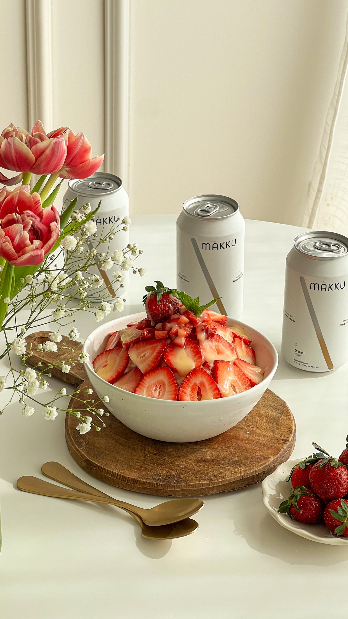 Strawberry Makgeolli Bingsu